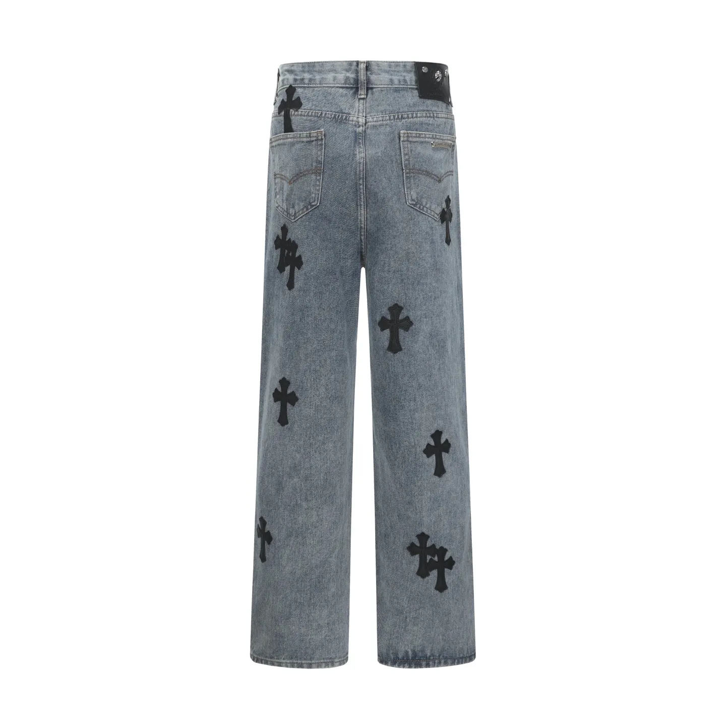 P260 Cross-border model, please do not place an order if you are pursuing quality - Chrome Hearts/Chrome Hearts Cross ✝️ Inlaid embroidered washed jeans, trousers and casual pants - High weight, high density and high quality. The wool is soft, delicate and skin-friendly. It feels soft and silky. It has excellent warmth and skin-friendly properties. - Customized weaving and dyeing, no color difference. No matter the fabric or workmanship details, it beats the ordinary version on the market - Hardware zipper accessories are all customized, full of details -Colour: washed blue -Size: 28 30 32 34 36